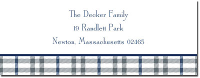 Address Labels by Boatman Geller - Miller Check Gray & Blue