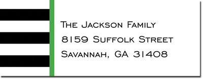 Address Labels by Boatman Geller - Jackie Stripe Black Address Labels by Boatman Geller - Jackie Stripe Black