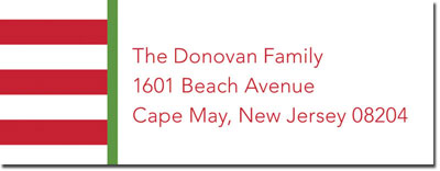 Address Labels by Boatman Geller - Jackie Stripe Red