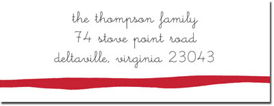 Address Labels by Boatman Geller - Brush Stripe Red