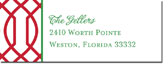 Address Labels by Boatman Geller - Trellis Reverse Cherry