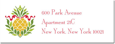 Address Labels by Boatman Geller - Pineapple Ribbon Red Address Labels by Boatman Geller - Pineapple Ribbon Red