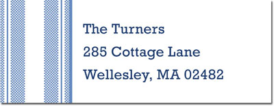 Address Labels by Boatman Geller - Vineyard Stripe Blue