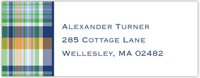 Address Labels by Boatman Geller - Classic Madras Plaid Address Labels by Boatman Geller - Classic Madras Plaid