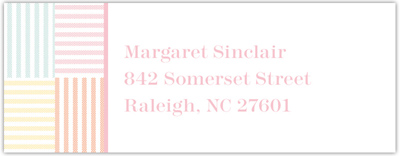 Address Labels by Boatman Geller - Seersucker Patch Light Pink
