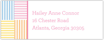 Address Labels by Boatman Geller - Seersucker Patch Pink