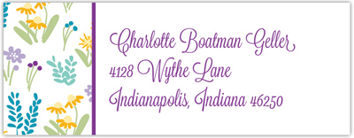 Address Labels by Boatman Geller - Flower Fields Purple