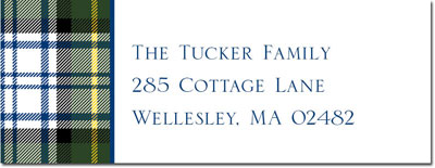 Address Labels by Boatman Geller - Gordon Plaid