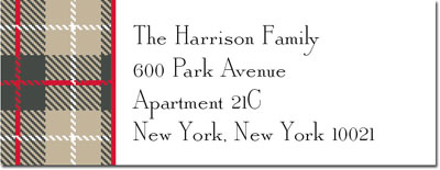 Address Labels by Boatman Geller - Wallace Plaid Tan Address Labels by Boatman Geller - Wallace Plaid Tan