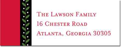 Address Labels by Boatman Geller - Vine Ribbon Red & Black Address Labels by Boatman Geller - Vine Ribbon Red & Black