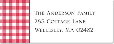 Address Labels by Boatman Geller - Petite Check Red Address Labels by Boatman Geller - Petite Check Red