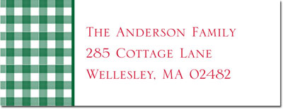 Address Labels by Boatman Geller - Petite Check Green Address Labels by Boatman Geller - Petite Check Green