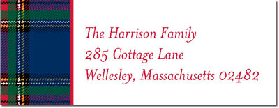 Address Labels by Boatman Geller - MacBeth Plaid