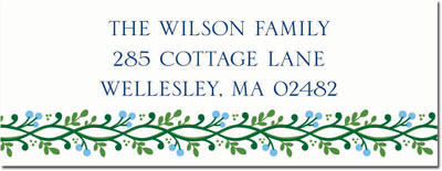 Address Labels by Boatman Geller - Berry Vine Blue