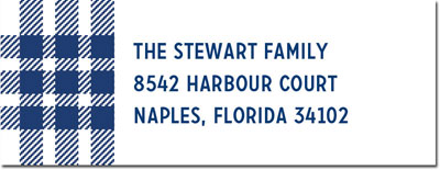 Address Labels by Boatman Geller - Scott Plaid Navy