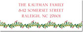 Address Labels by Boatman Geller - Green Swag with Red Berries