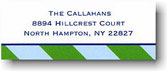 Address Labels by Boatman Geller - Stripes Lt Blue & Green (Holiday)