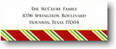 Address Labels by Boatman Geller - Repp Tie Red (Holiday)