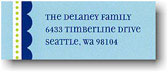 Address Labels by Boatman Geller - Scallop Blue W/ Navy (Holiday)