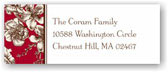 Holiday Address Labels by Boatman Geller - Floral Toile Red