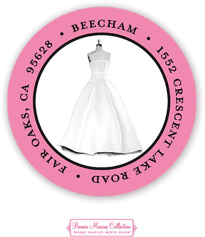 Bonnie Marcus Personalized Return Address Labels - Bridal Dress Form