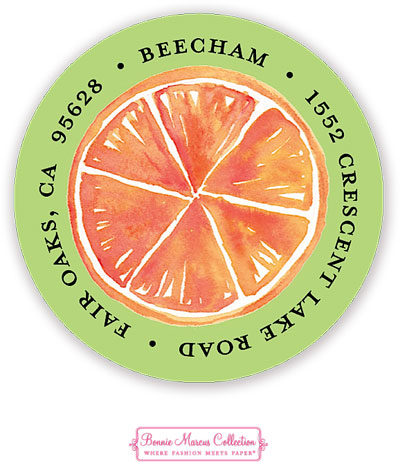 Bonnie Marcus Personalized Return Address Labels - Summer Citrus