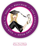 Bonnie Marcus Personalized Return Address Labels - Grad On Books (Blonde)
