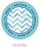 Bonnie Marcus Personalized Return Address Labels - Blue Chevron