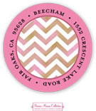Bonnie Marcus Personalized Return Address Labels - Pink Chevron