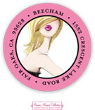 Bonnie Marcus Personalized Return Address Labels - Cocktail Girl (Blonde)