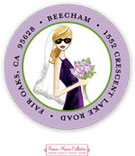 Bonnie Marcus Personalized Return Address Labels - Floral Bride (Blonde)