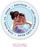 Bonnie Marcus Personalized Return Address Labels - Kisses For Baby (Blue/Brunette)