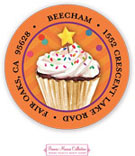 Bonnie Marcus Personalized Return Address Labels - Sprinkles And Confetti (Orange)