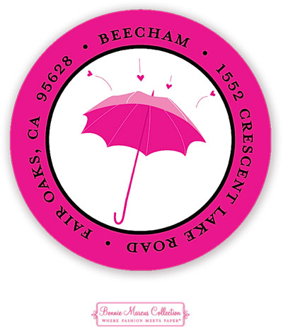 Bonnie Marcus Personalized Return Address Labels - Umbrella Love