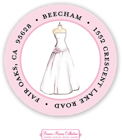 Bonnie Marcus Personalized Return Address Labels - Wedding Dress