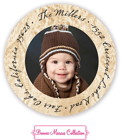 Bonnie Marcus Personalized Photo Return Address Labels - Cozy Holiday (Photo)