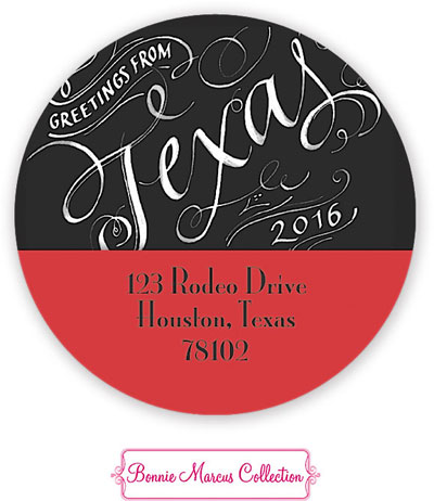 Bonnie Marcus Personalized Return Address Labels - Greetings From Texas