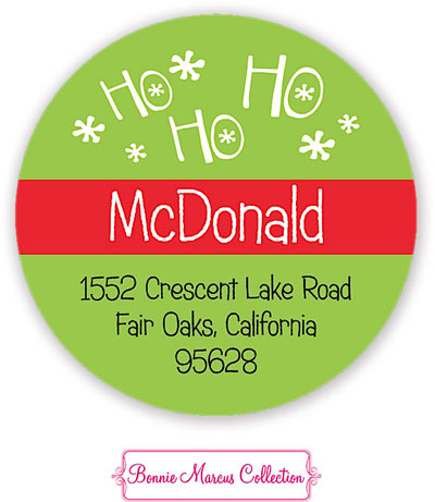 Bonnie Marcus Personalized Return Address Labels - Ho Ho Ho