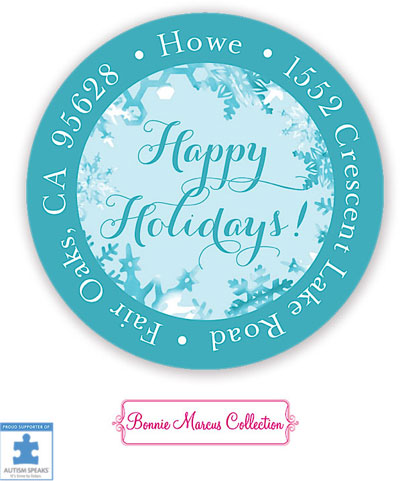 Bonnie Marcus Personalized Return Address Labels - Happy Snowflakes Bonnie Marcus Personalized Return Address Labels - Happy Snowflakes
