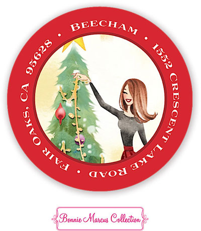 Bonnie Marcus Personalized Return Address Labels - Holiday Sparkle Tree Bonnie Marcus Personalized Return Address Labels - Holiday Sparkle Tree