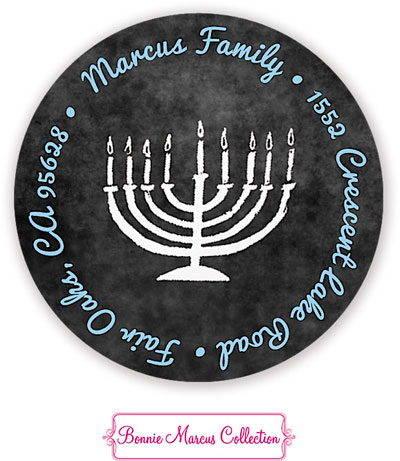 Bonnie Marcus Personalized Return Address Labels - Hanukkah Chalkboard Bonnie Marcus Personalized Return Address Labels - Hanukkah Chalkboard