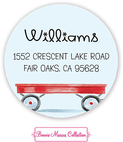 Bonnie Marcus Personalized Return Address Labels - Holiday Wagon (Black Dog) Bonnie Marcus Personalized Return Address Labels - Holiday Wagon (Black Dog)