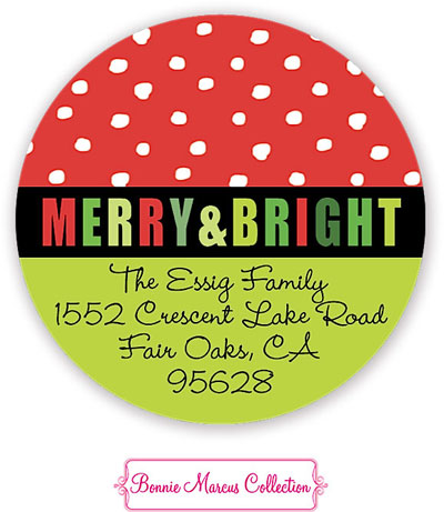Bonnie Marcus Personalized Return Address Labels - Merry & Bright Bubble Tree Bonnie Marcus Personalized Return Address Labels - Merry & Bright Bubble Tree