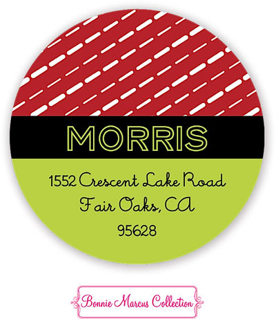 Bonnie Marcus Personalized Return Address Labels - Classic Merry Christmas