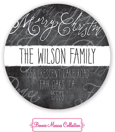 Bonnie Marcus Personalized Return Address Labels - Merry Scripts (Black) Bonnie Marcus Personalized Return Address Labels - Merry Scripts (Black)