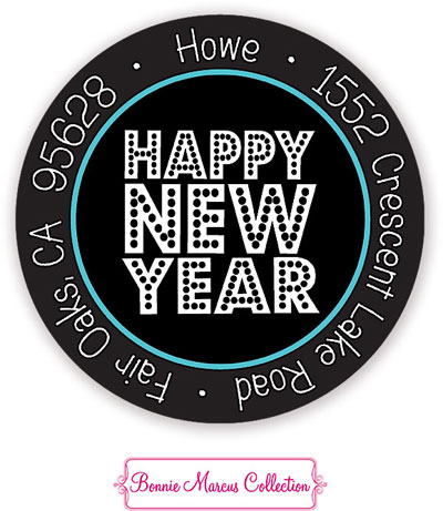 Bonnie Marcus Personalized Return Address Labels - New Year Pop