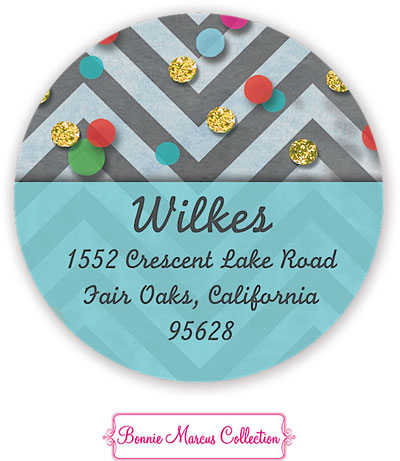 Bonnie Marcus Personalized Return Address Labels - Peace & Joy Confetti Bonnie Marcus Personalized Return Address Labels - Peace & Joy Confetti