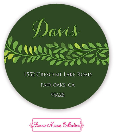 Bonnie Marcus Personalized Return Address Labels - Peaceful Holiday Vines (Green) Bonnie Marcus Personalized Return Address Labels - Peaceful Holiday Vines (Green)
