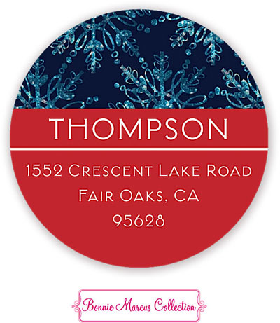 Bonnie Marcus Personalized Return Address Labels - Peace Love Joy Snowflake (Red) Bonnie Marcus Personalized Return Address Labels - Peace Love Joy Snowflake (Red)
