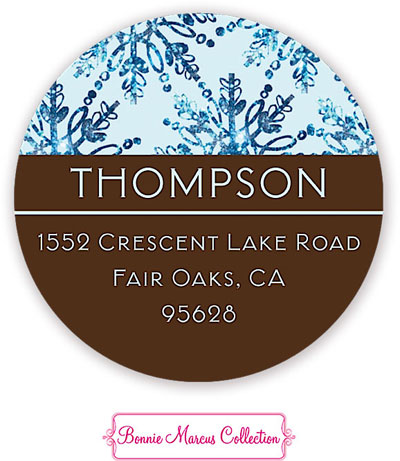 Bonnie Marcus Personalized Return Address Labels - Peace Love Joy Snowflake (Brown) Bonnie Marcus Personalized Return Address Labels - Peace Love Joy Snowflake (Brown)